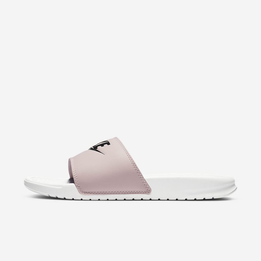 Claquette Nike Benassi JDI Blanche/Rose 0972-843 White/Barely Rose/Black Femme | EJF-10736816